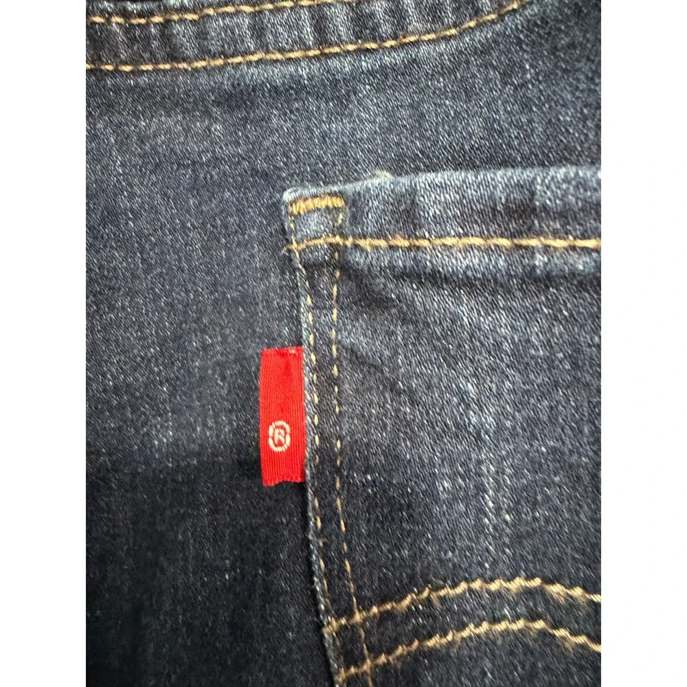Levis Classic Bootcut Jeans Womens 20W Dark Wash Blue Denim Mid Rise Stretch